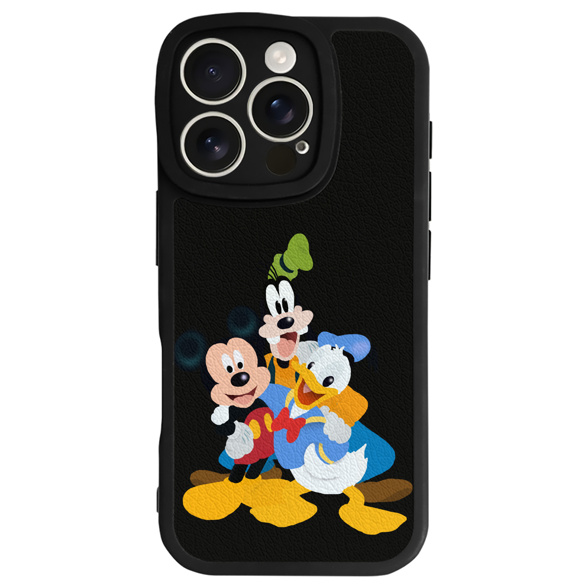 （画像用） ミッキーマウス Mickey Mouse 【iPhone 16シリーズ対応】シリコンスマホケース（レザー調） 材質：シリコン
